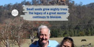 Countryside of Bundanon, Illaroo, Don Ellison OAM and Angela Woolcott with a positive quote.